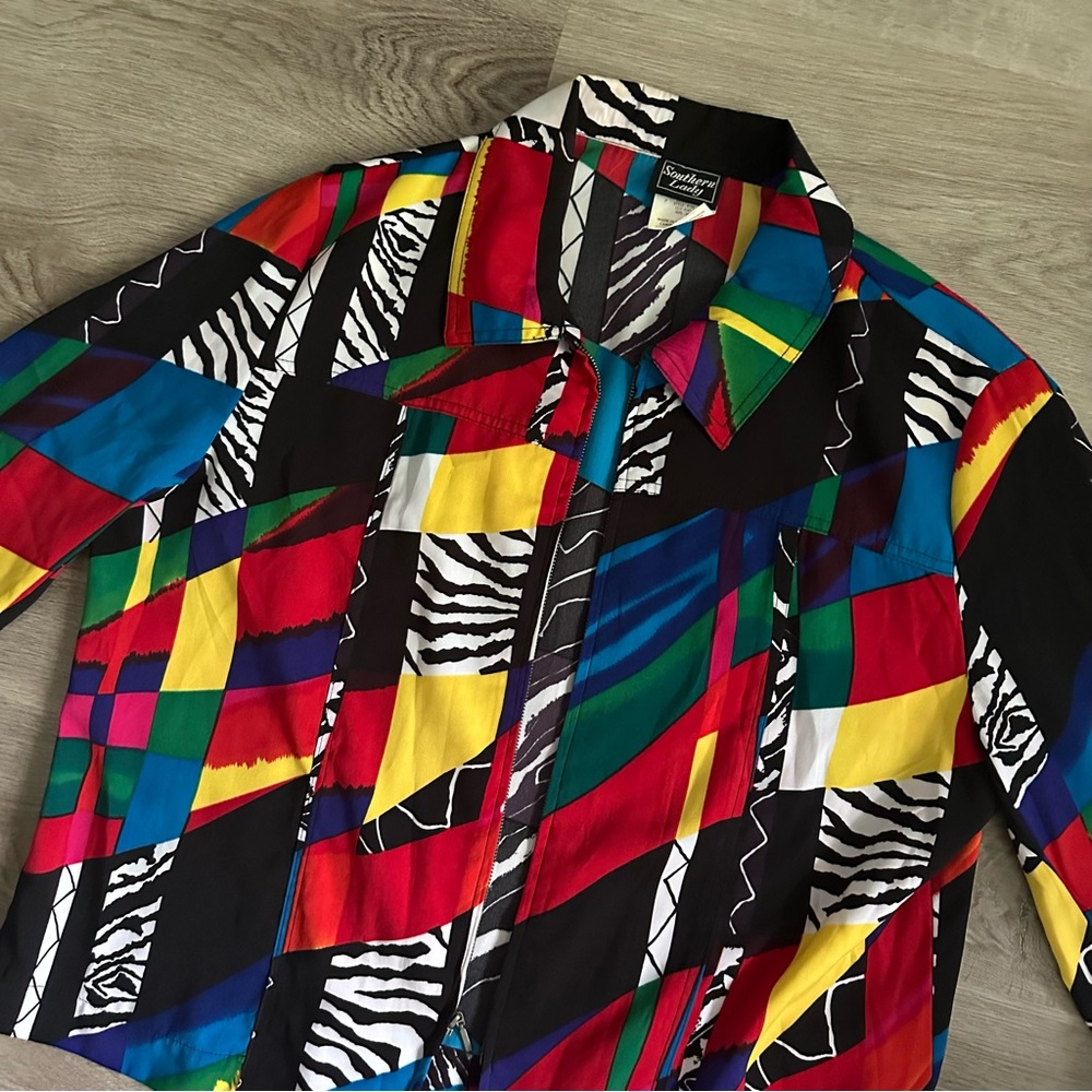 Vintage Color Block Top